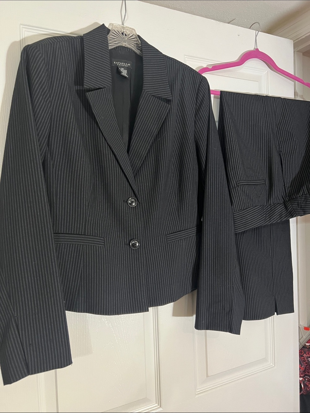 Rafaella Black Pinstripe Women's Two-Piece Suit